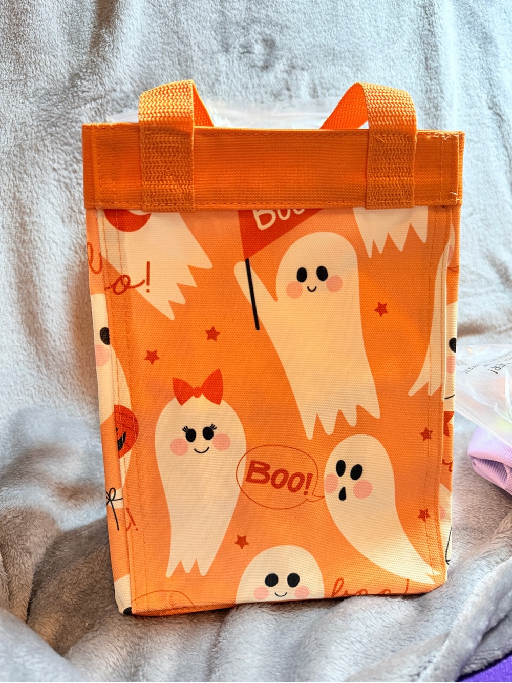 thirty-one Orange Halloween Ghost Tote